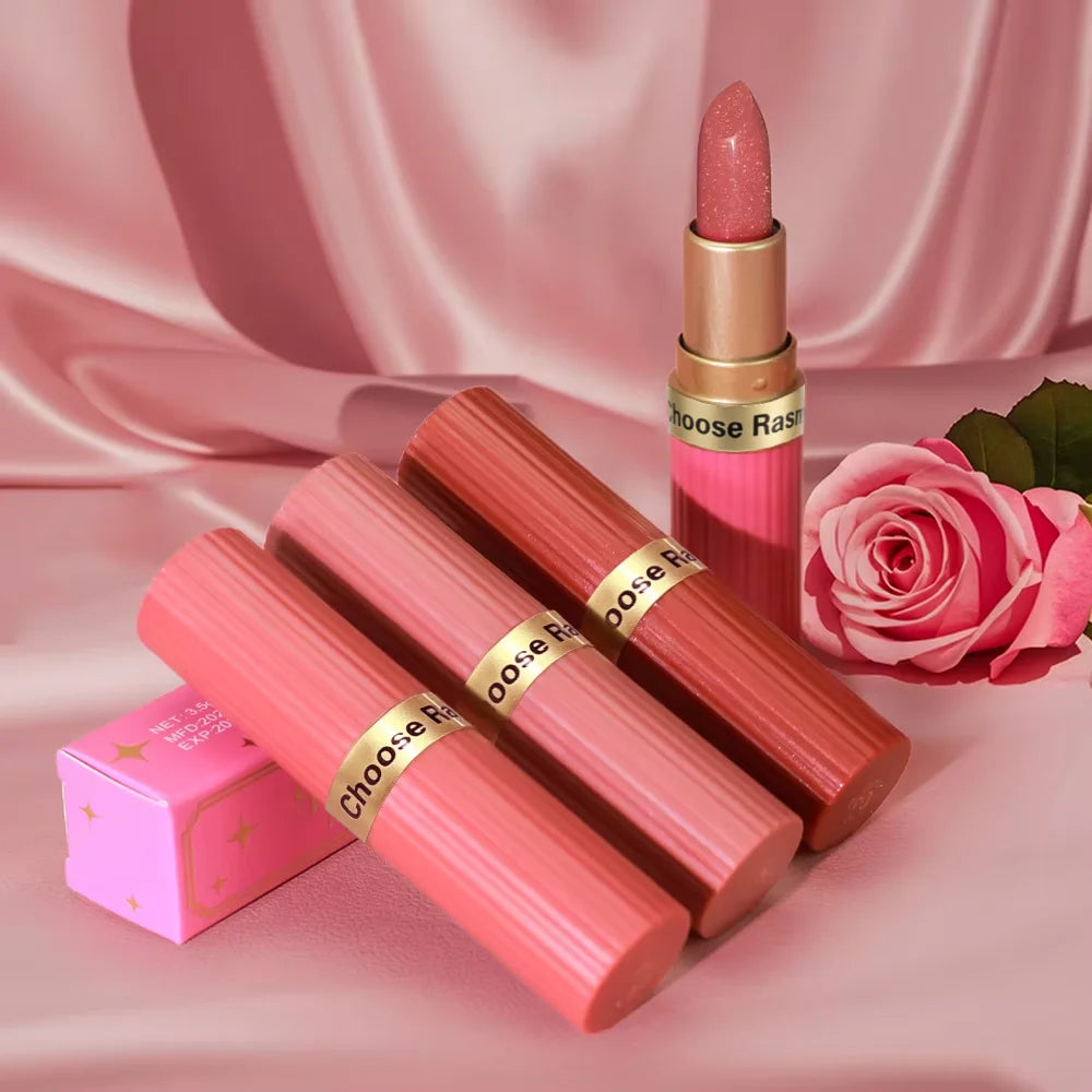 Pearlescent Pink Glitter Velvet Matte Lipstick