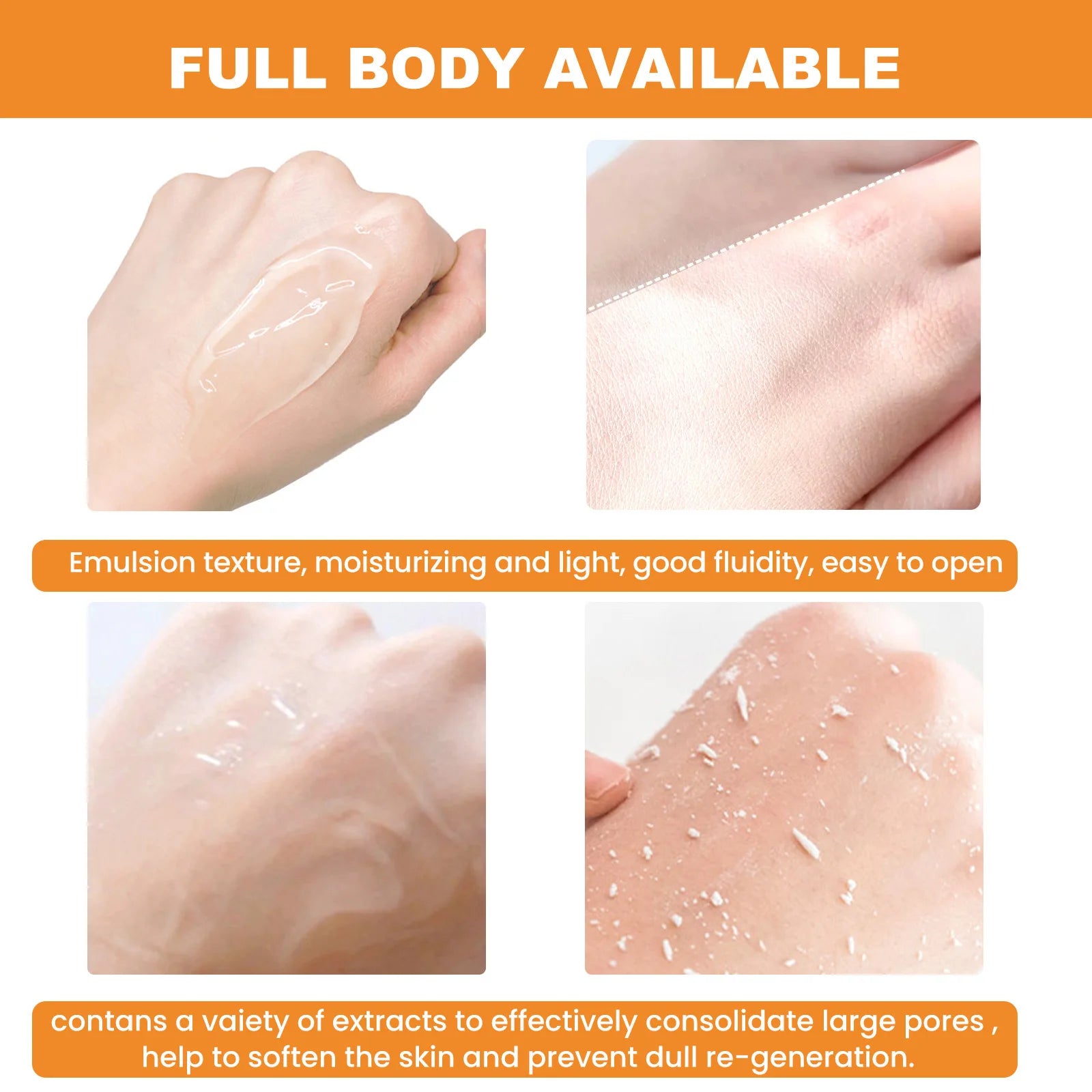 Orange Exfoliating Gel Brightening Dead Skin Remover 50g