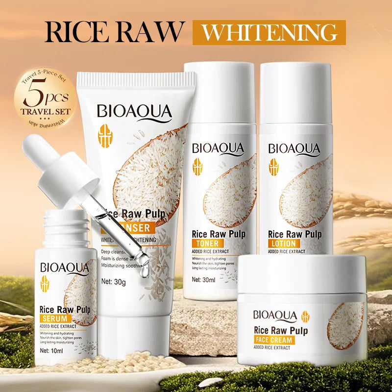 Rice Puree Brightening Hydrating Skincare Set