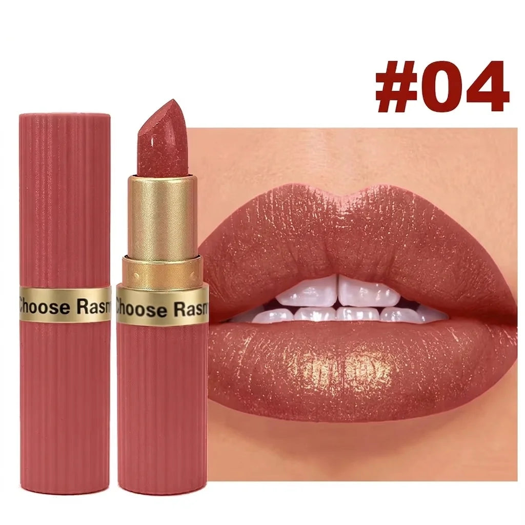 Pearlescent Pink Glitter Velvet Matte Lipstick