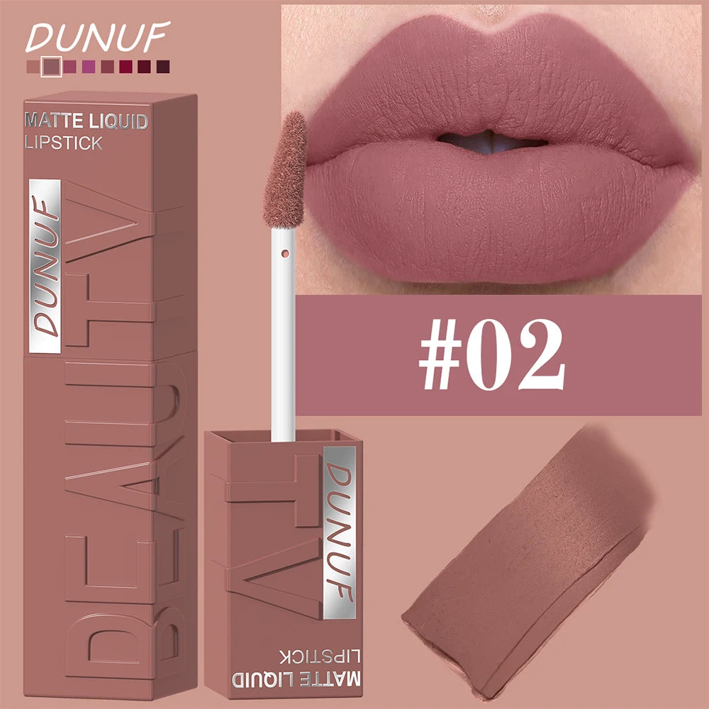 DUNUF Velvet Matte Waterproof Lip Gloss