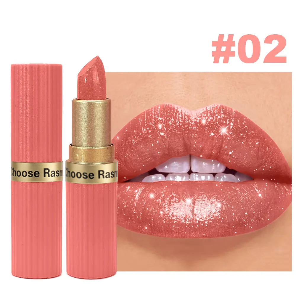 Pearlescent Pink Glitter Velvet Matte Lipstick