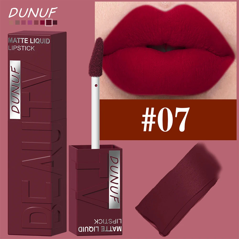 DUNUF Velvet Matte Waterproof Lip Gloss