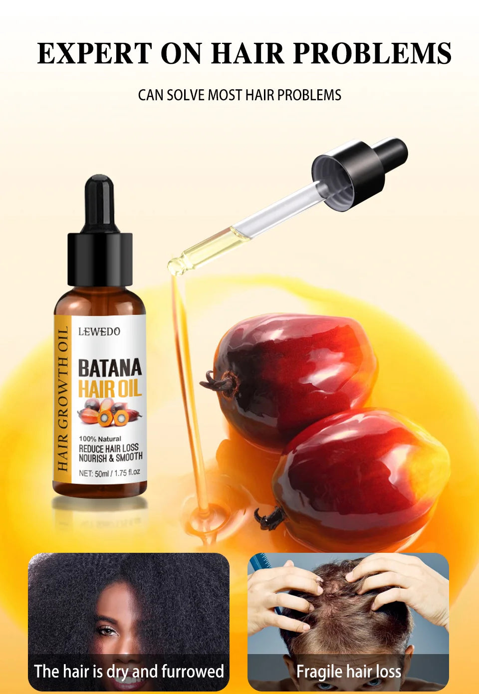 Lewedo Pure Batana Oil Hair Growth Treatmen