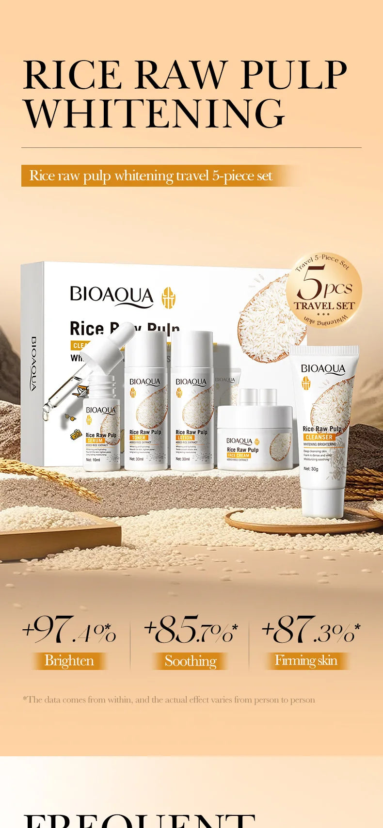 Rice Puree Brightening Hydrating Skincare Set