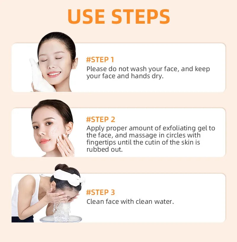 Orange Exfoliating Gel Brightening Dead Skin Remover 50g