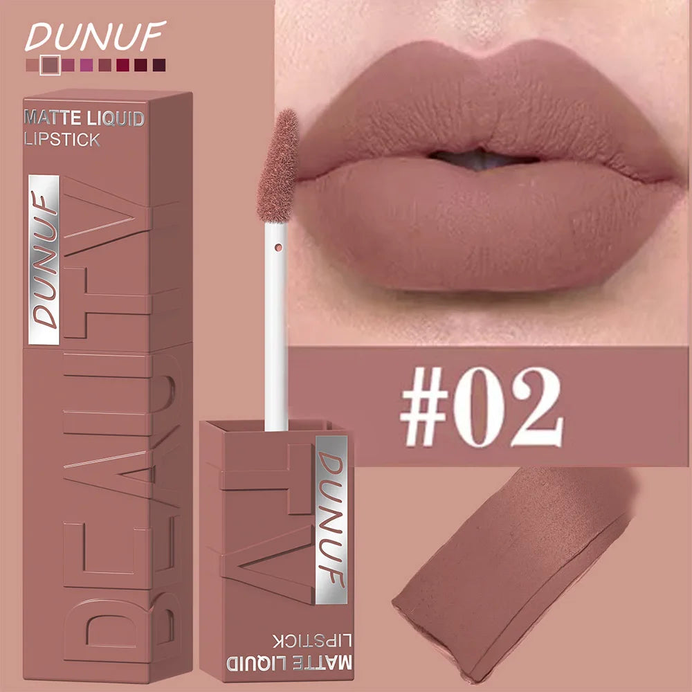 DUNUF Velvet Matte Waterproof Lip Gloss