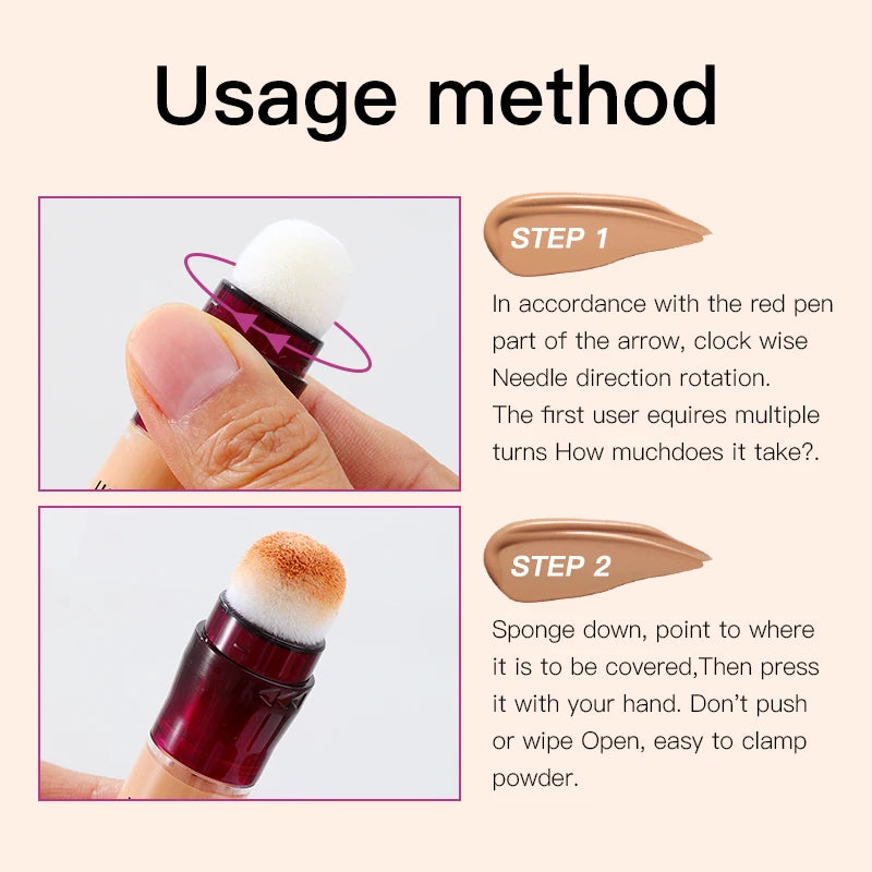 USHAS Sponge Head Concealer Liquid Foundation