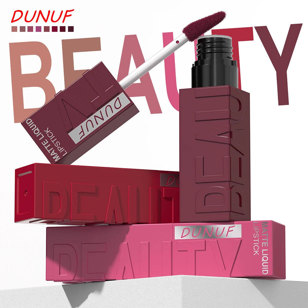 DUNUF Velvet Matte Waterproof Lip Gloss