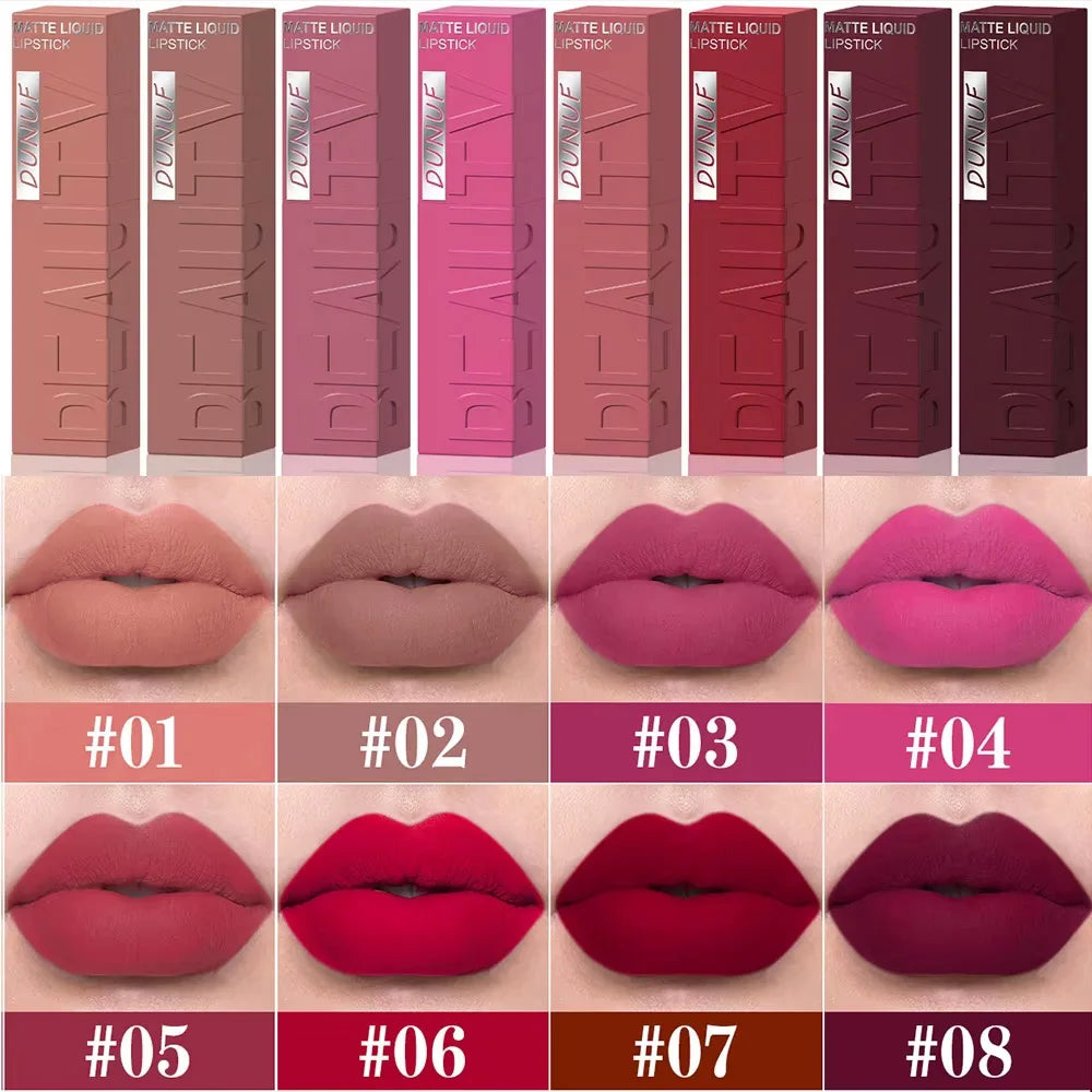 DUNUF Velvet Matte Waterproof Lip Gloss