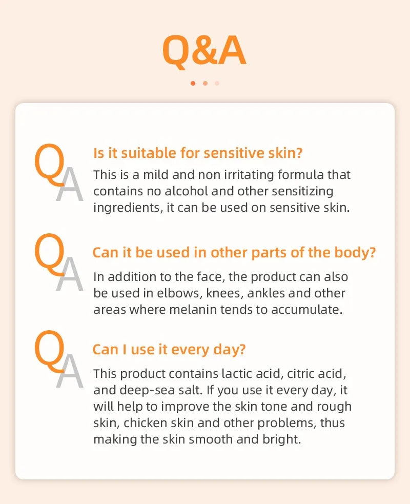Orange Exfoliating Gel Brightening Dead Skin Remover 50g