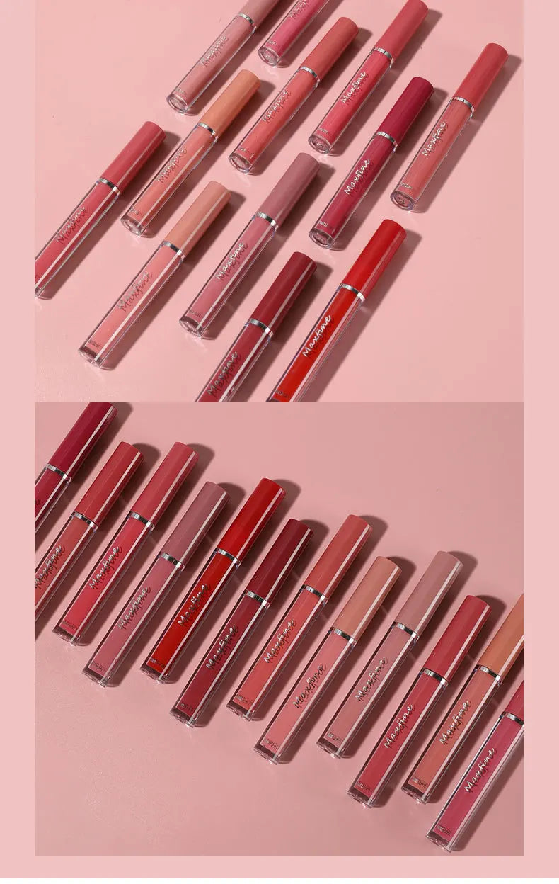 MAXFINE 6 Color Matte Lip Gloss Set Waterproof