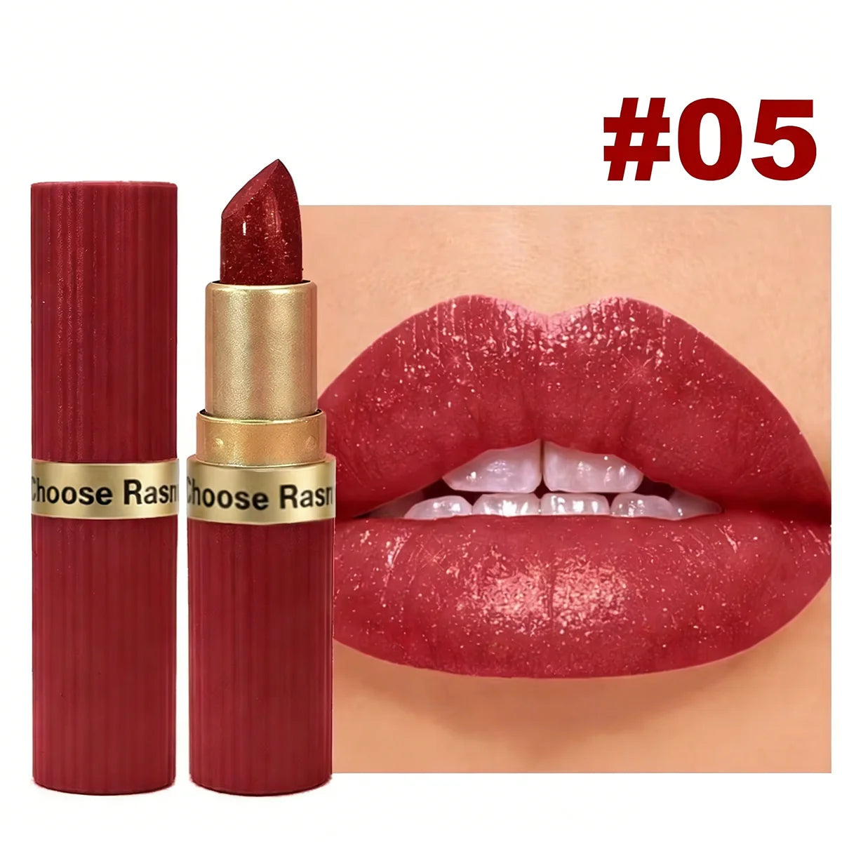 Pearlescent Pink Glitter Velvet Matte Lipstick