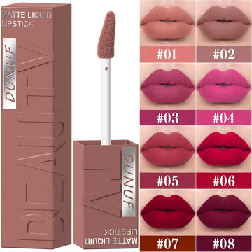 DUNUF Velvet Matte Waterproof Lip Gloss