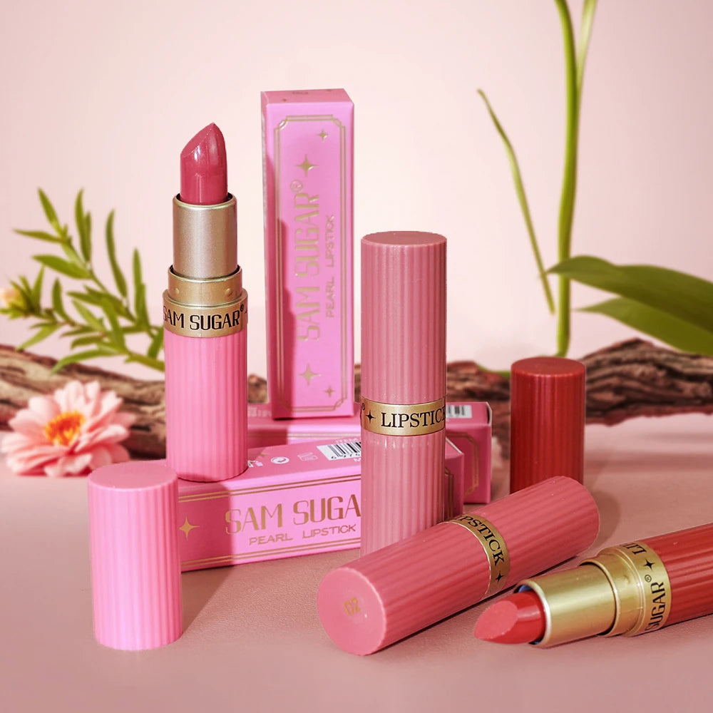 Pearlescent Pink Glitter Velvet Matte Lipstick