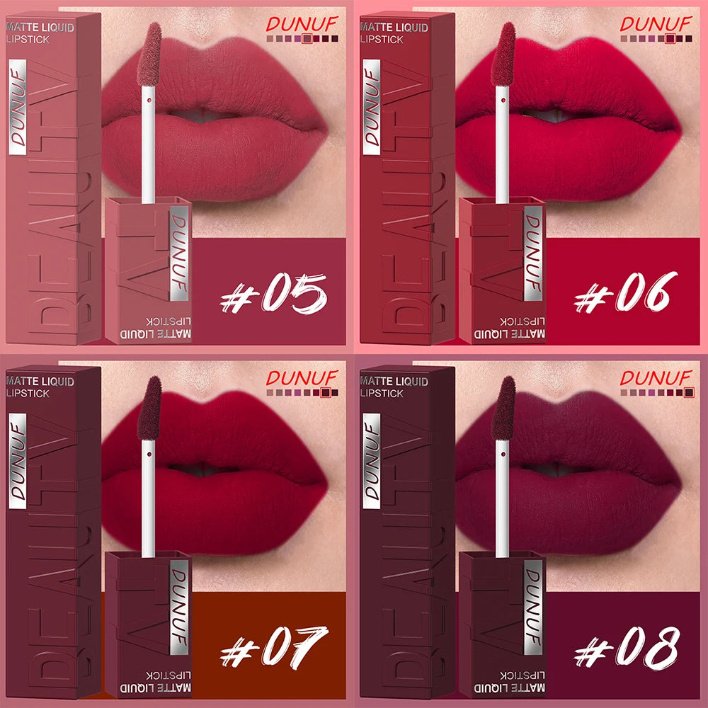 DUNUF Velvet Matte Waterproof Lip Gloss