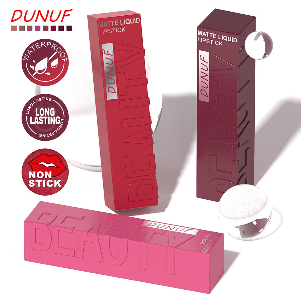 DUNUF Velvet Matte Waterproof Lip Gloss