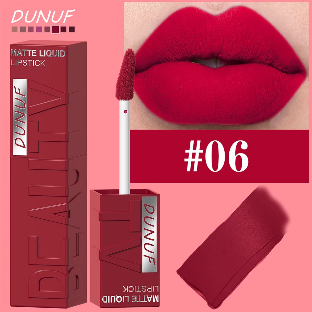 DUNUF Velvet Matte Waterproof Lip Gloss