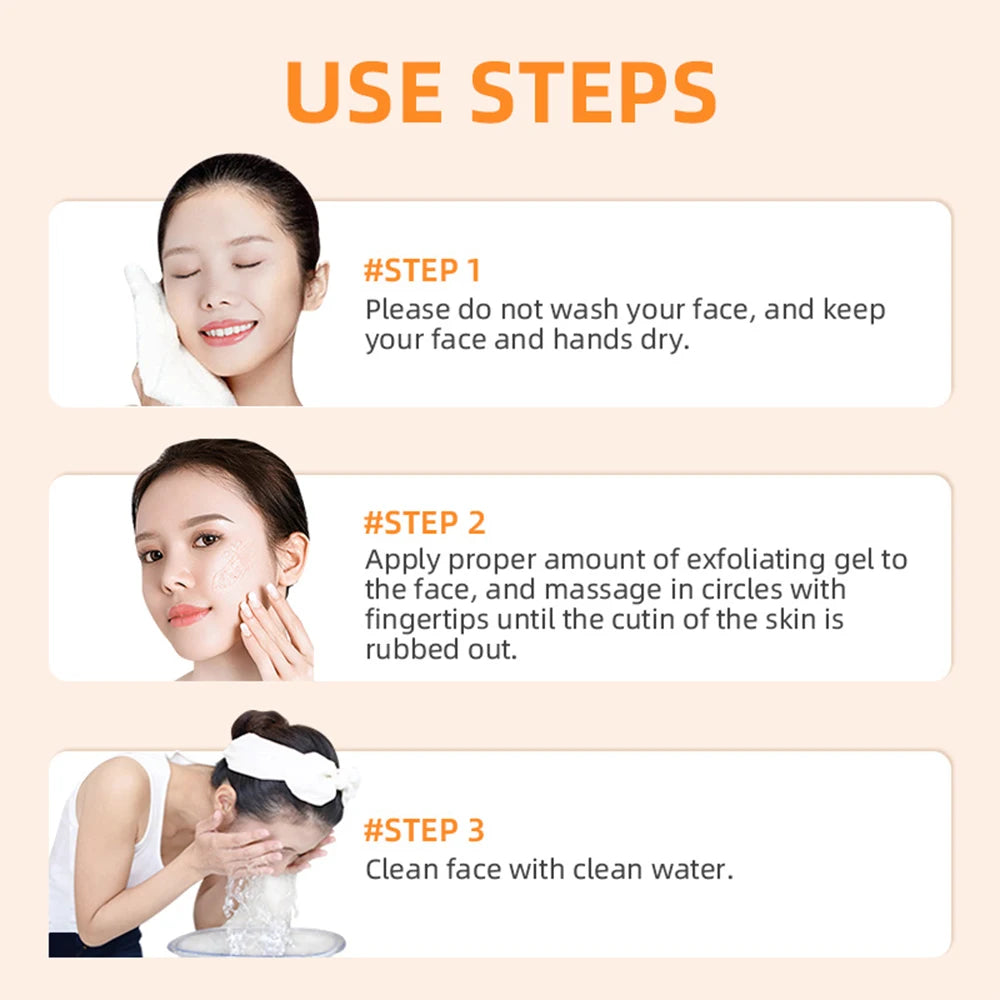 Orange Exfoliating Gel Brightening Dead Skin Remover 50g