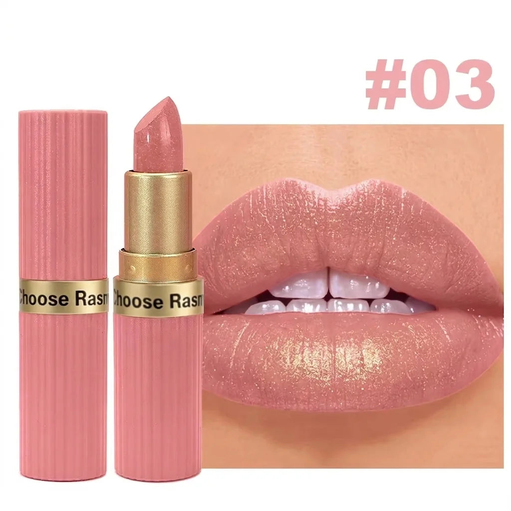 Pearlescent Pink Glitter Velvet Matte Lipstick