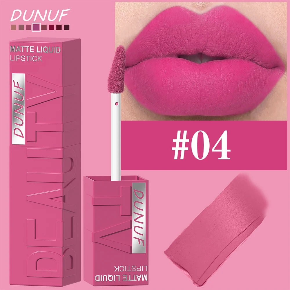 DUNUF Velvet Matte Waterproof Lip Gloss