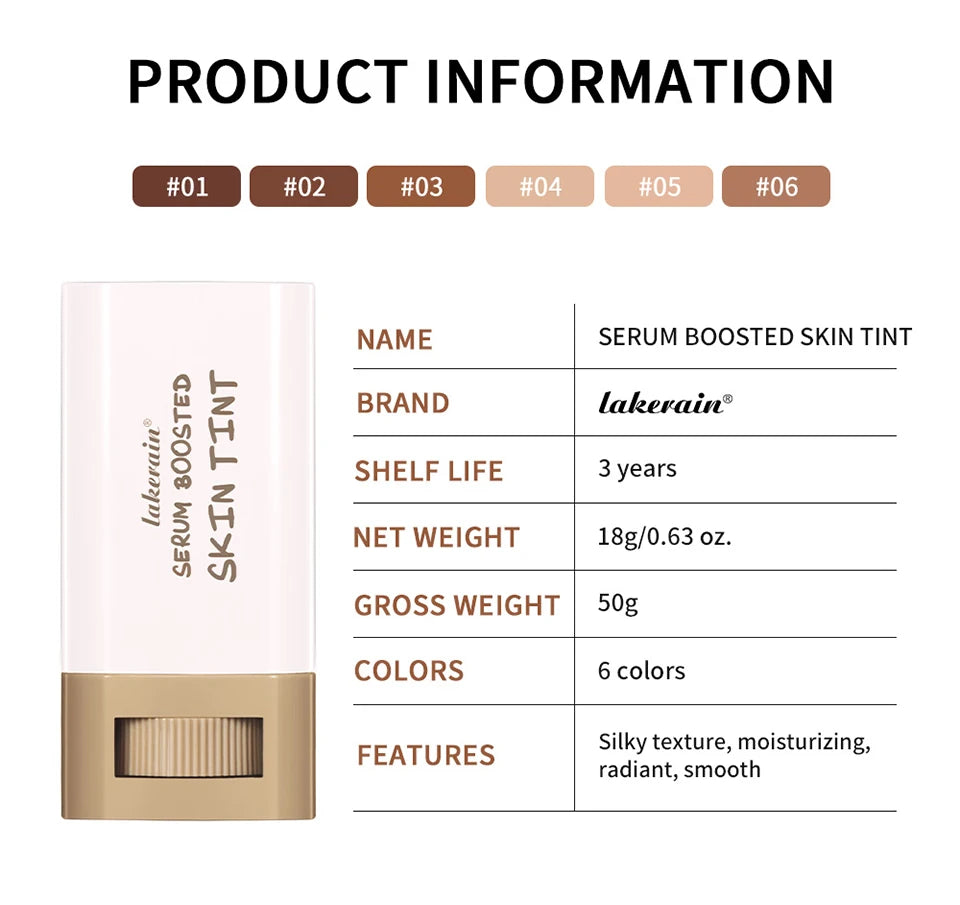 Lakerain Serum Skin Tint Stick Foundation Waterproof