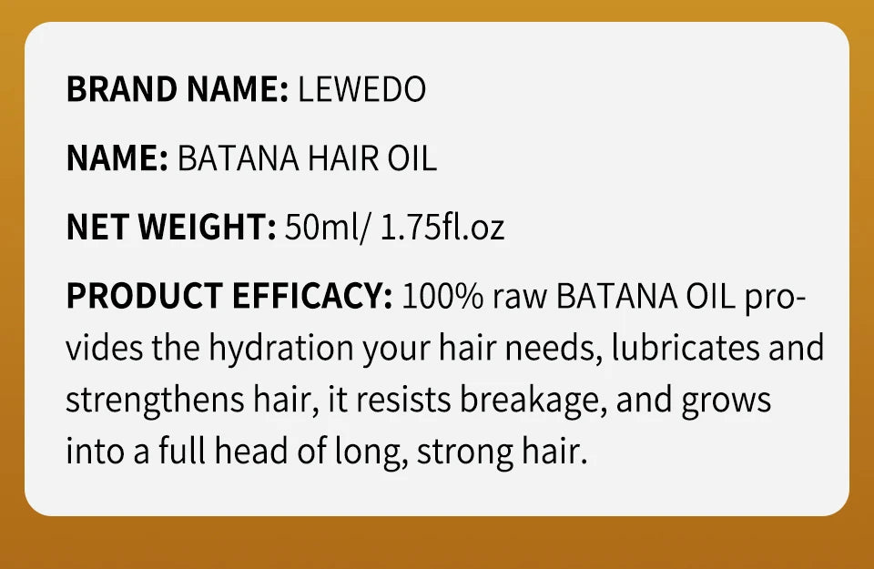 Lewedo Pure Batana Oil Hair Growth Treatmen