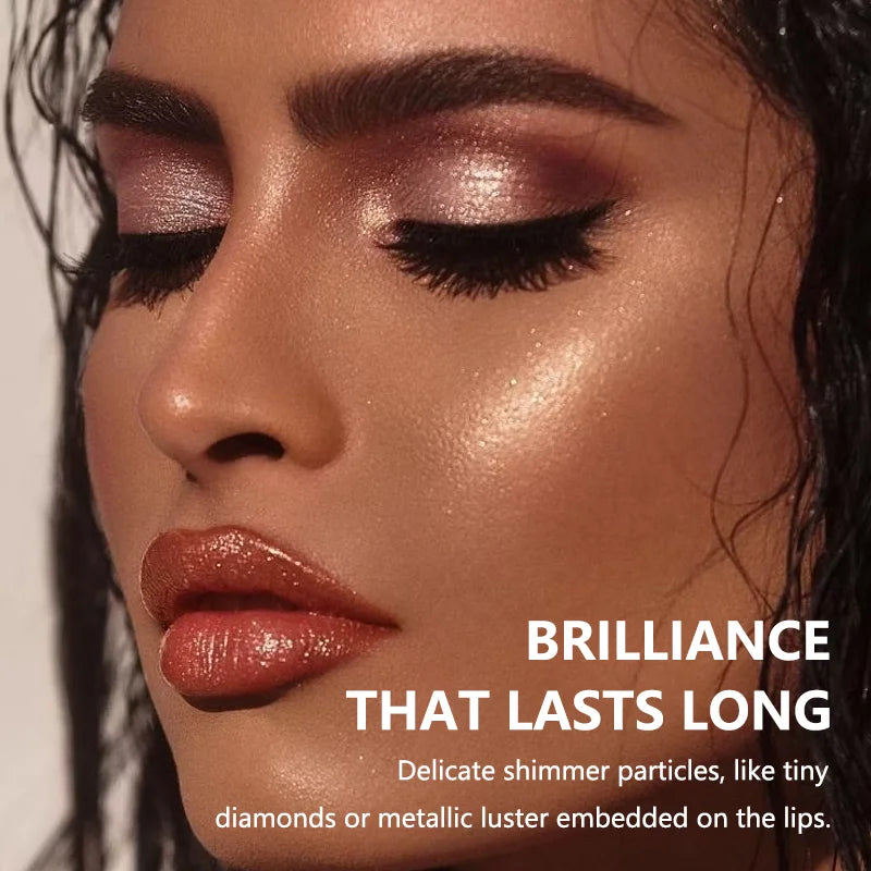 Pearlescent Pink Glitter Velvet Matte Lipstick