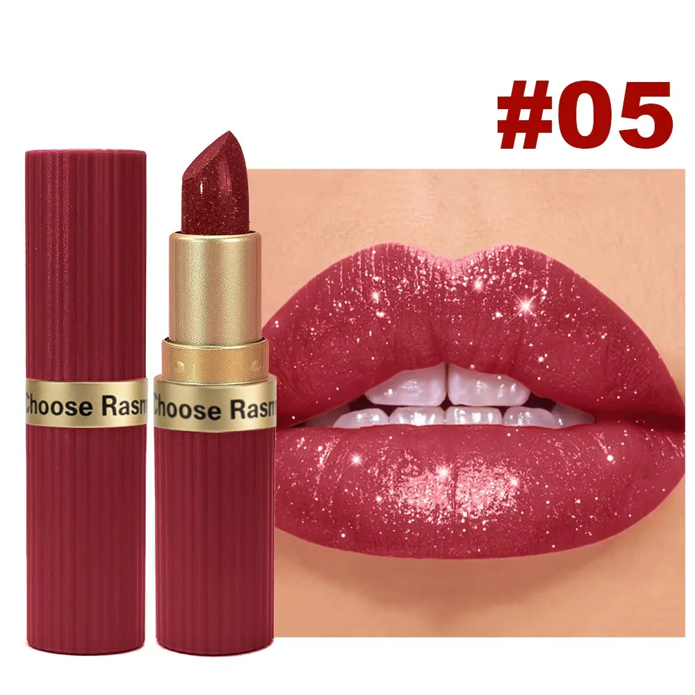 Pearlescent Pink Glitter Velvet Matte Lipstick