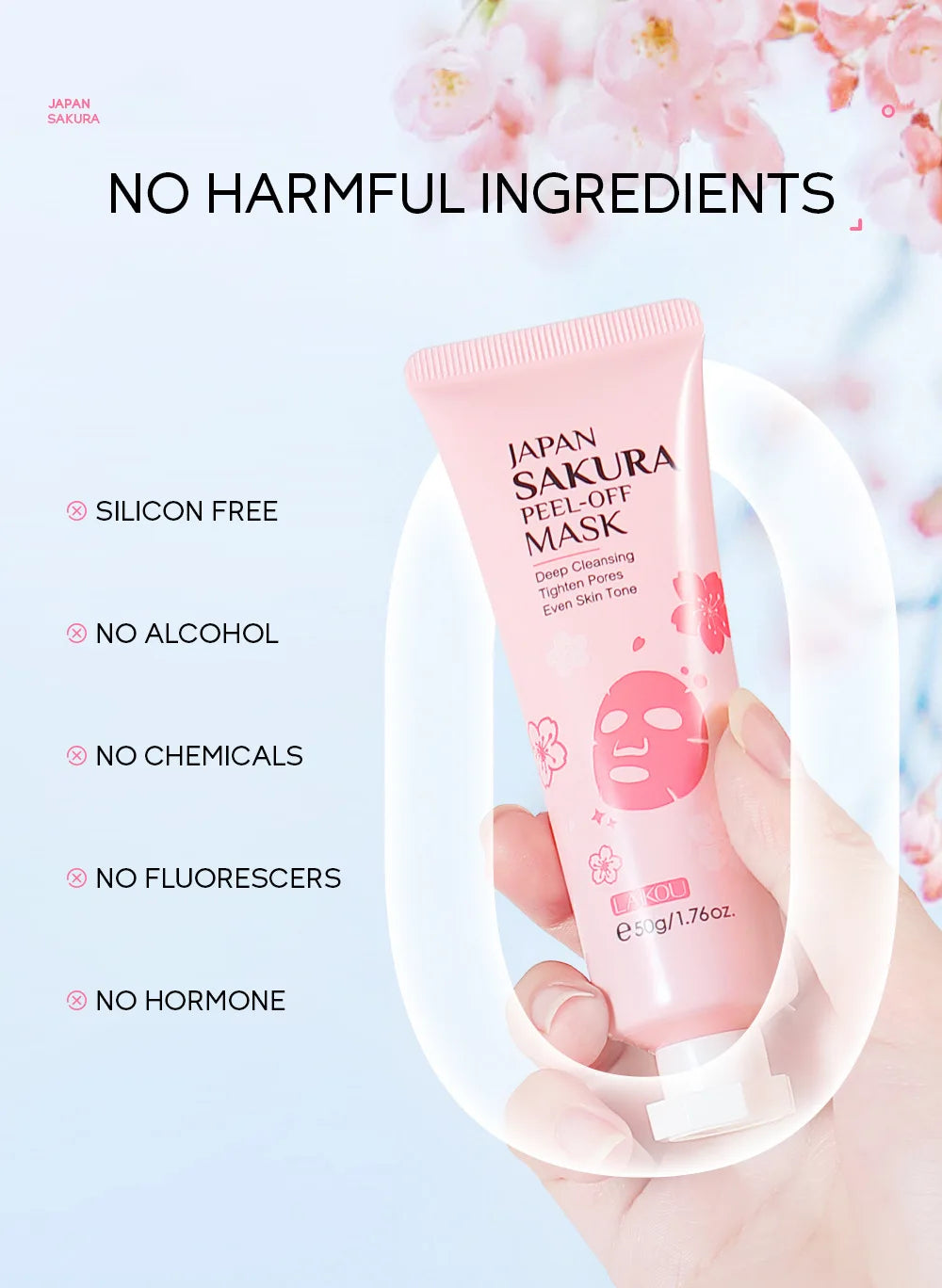 LAIKOU 24K Gold Sakura Peel Off Face Mask