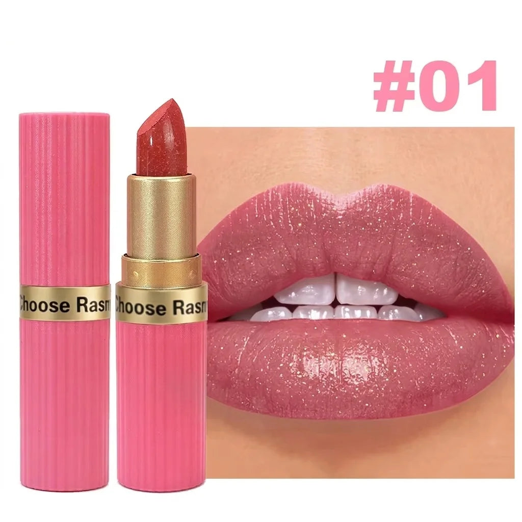Pearlescent Pink Glitter Velvet Matte Lipstick