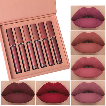 MAXFINE 6 Color Matte Lip Gloss Set Waterproof